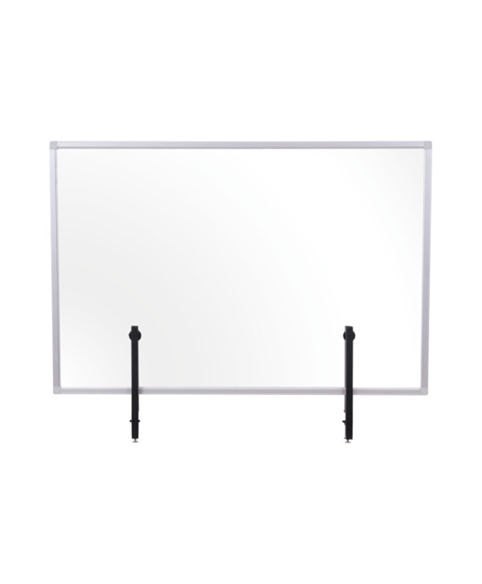 Image 1 of Desktop Glass Board with Clamps, Aluminium Frame - Protector Series