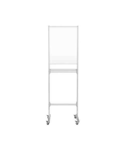 Image 1 of Mobile Individual Workstation with Glass Panel - Protector Series | Bi-Office