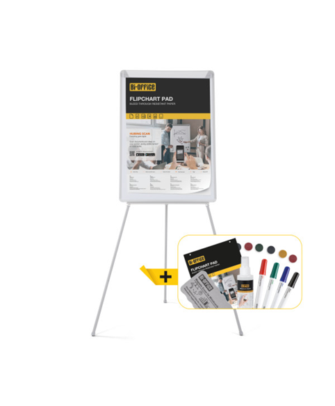 Image 1 of Presentation Starter Kit, Easel, flipchart pad and accessories kit