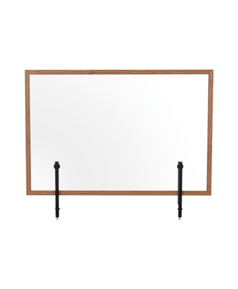Image 1 of Desktop Glass Board with Clamps, Wood Frame - Protector Series