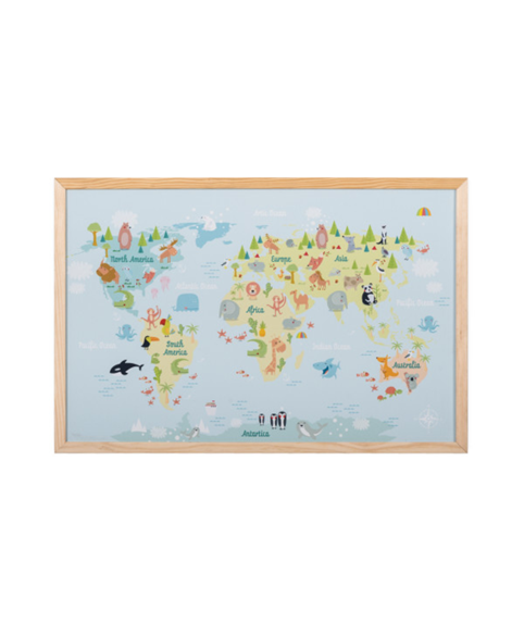 Image 1 of Zoo World Map Magnetic Board