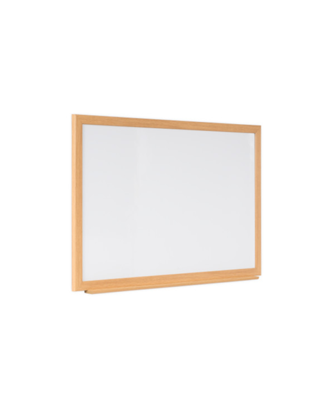Bi-Office Earth Prime Whiteboard Enamel Surface with Oak Finish Frame Board 90x60cm 