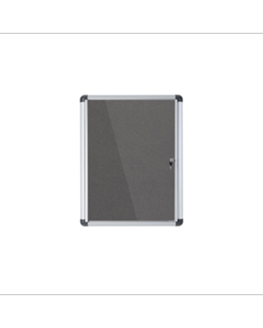 710 x 664 mm/6 A4 Colour Grey Bi-Office Enclore Display Case Felt Extra