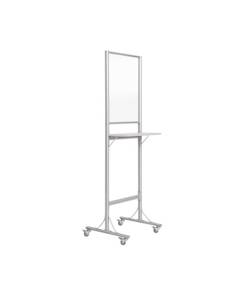 Image 1 of Mobile Individual Workstation with Glass Panel - Protector Series