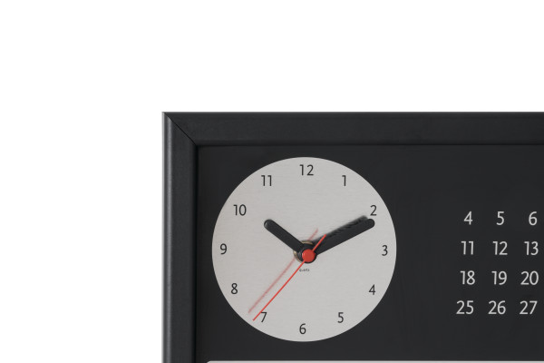 Image 1 of Clock and Calendar Silverfinished Magnetic Board