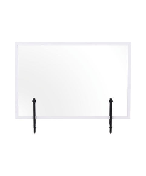 Image 1 of Desktop Glass Board with Clamps, Wood Frame - Protector Series