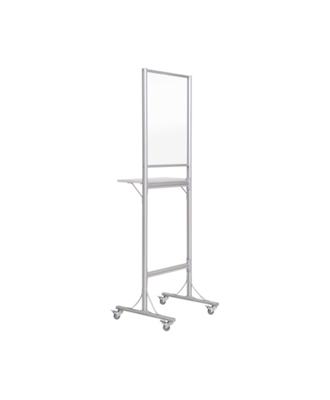Image 2 of Mobile Individual Workstation with Glass Panel - Protector Series