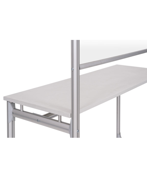 Image 2 of Workstation Fixed Standing Desk with Glass Panel - Protector Series