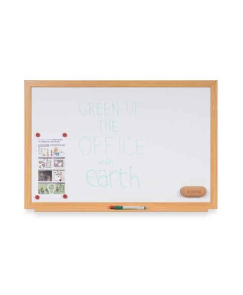 Image 3 of Earth Prime Ceramic Whiteboard OAK Frame