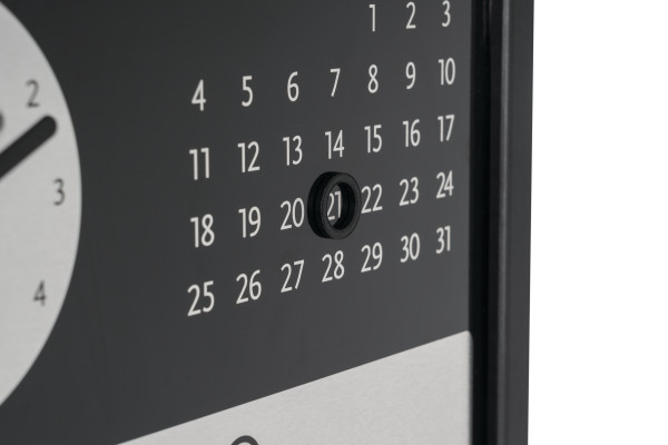 Image 3 of Clock and Calendar Silverfinished Magnetic Board