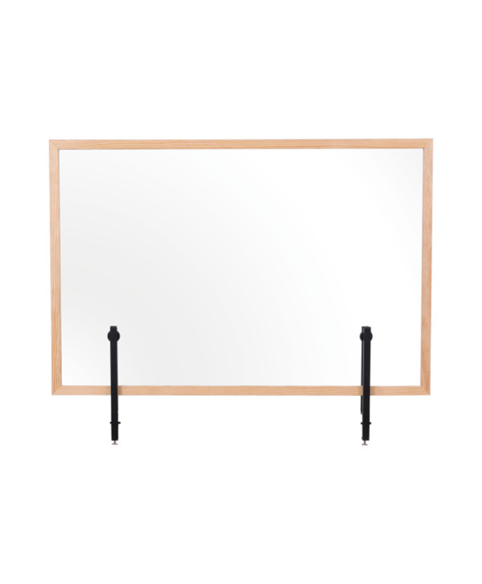 Image 3 of Desktop Acrylic Board with Clamps, Wood Frame - Protector Series