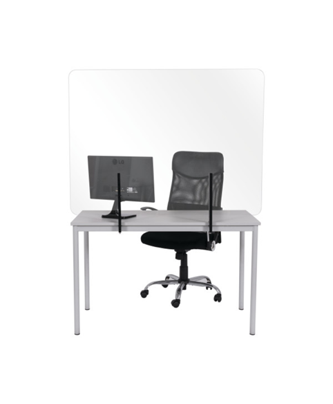 Image 3 of Frameless Glass Desk Protection - Protector Series