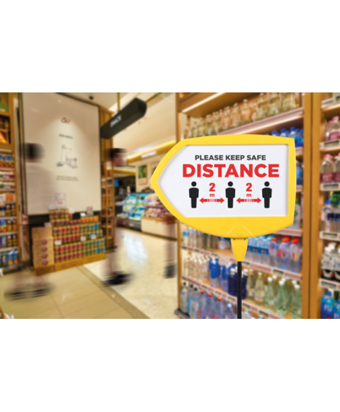 Image 3 of Safety Floor Sign - Yellow Arrow
